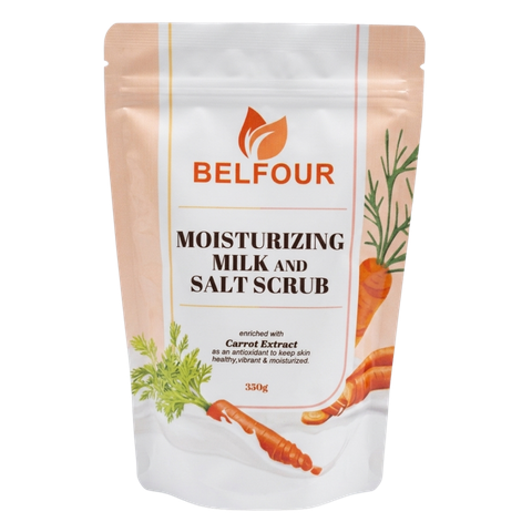 Belfour Moisturizing Milk and Salt Scrub Carrot Extract (350 grams) (FOR FDA REGISTRATION)