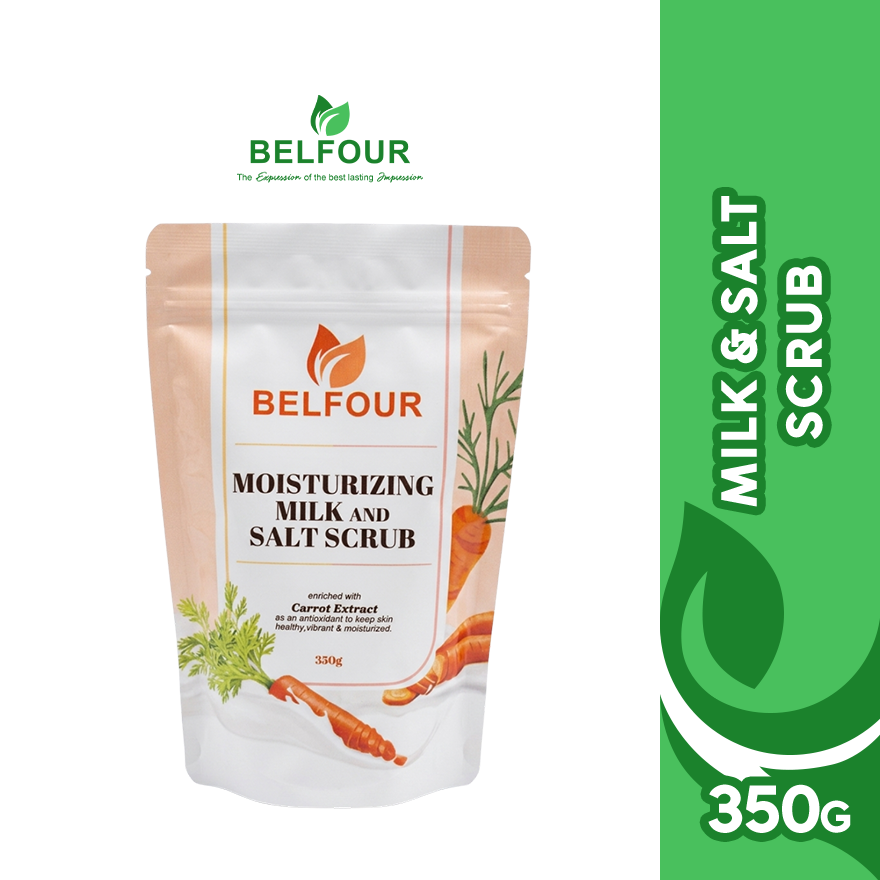 Belfour Moisturizing Milk and Salt Scrub Carrot Extract (350 grams) (WAITING FOR FDA REGISTRATION APPROVAL)
